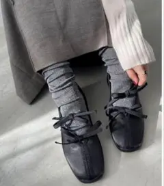 ルタロン Lダブルリボンバレリーナ 23.5cm ブラック