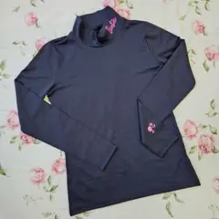 【美品】バービーゴルフ ハイネック 長袖シャツ ダークグレー サイズ2