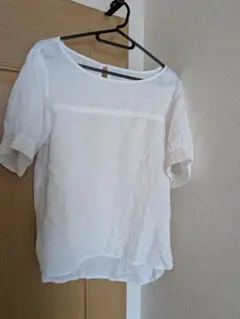 ALPHACUBIC French Linen 半袖ブラウス ホワイト 9Rのサムネイル