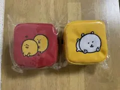 ナガノキャラクターズ カラビナつき刺繍スクエアミニポーチ 2種セット