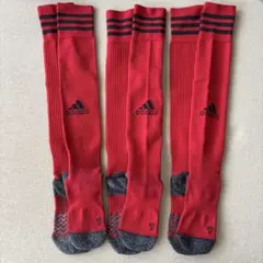 adidas ストライプ サッカーソックス　SMサイズ