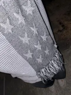 星　ストール　muffler グレー