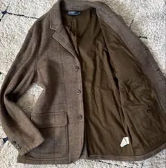 【美品✨】LL！ポロラルフローレン　テーラードジャケット　チェック　ヘリンボーン