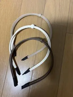 ヘアバンド 3個セット ベージュ ホワイト ブラウン