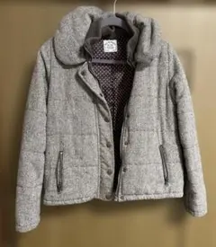 【最終値下げ❗️】婦人ダウンジャンバー　ジャケット　Mサイズ　うす茶　コート