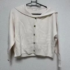 KHALITA 襟付きカーディガン クリーム色　M シンプル　春