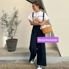 rosymonster パンツ ロージーモンスター サスペンダーパンツ ネイビー