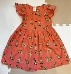 【SALE】k.kijima x H&M ヒョウ柄半袖ワンピース　110cm