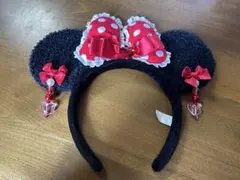 美品　ディズニー　ミニー カチューシャ イヤリング レース リボン パルパルーザ