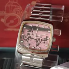 セイコーアルバディズニーミッキーの消防夫 デザインボーイズ男女兼用クオーツ腕時計