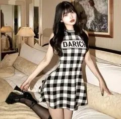 Darich ギンガムチェックフレアミニワンピース