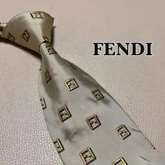 美品 FENDI フェンディ ネクタイ ズッカ柄 FF 総柄 ハイブランド 高級