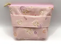 蓋なしファスナー付き移動ポケット　ラテアニマル