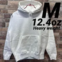 12.4oz ヘビーウェイトパーカー　無地　M　ホワイト