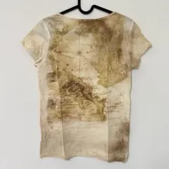 goa ヴィンテージ古地図 タイダイ染めTシャツ Fのサムネイル