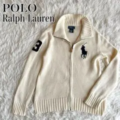 美品✨ ポロ バイ ラルフローレン　ニット カーディガン 刺繍ロゴ ビッグポニー