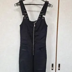値下げしました。DIESEL　ブラックサロペット ジッパー付き レースアップのサムネイル
