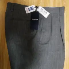 クラボウLloyd Club製、グレー スラックス 79cm毛他、シロセット加工