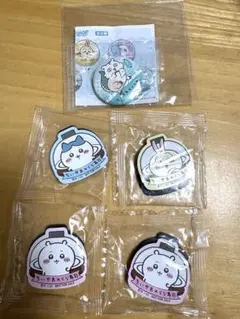 ちいかわ くら寿司マグネット 8個、あのこ缶バッジ