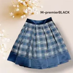 今だけ♪極美品｜M-premier BLACK チェック切替スカート 36