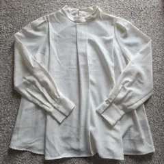 【美品】AG by aquagirl　スタンドネックブラウス　ホワイト　Sサイズ