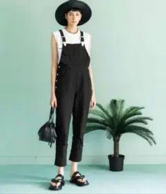 WCJ◆ウエスタンバックル付きサロペット ブラックのサムネイル