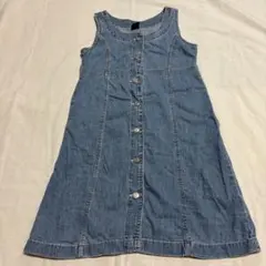 美品140cm GAP KIDS デニムジャンバースカート L (10)
