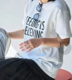 【新品未使用】coen ピグメントアソートロゴプリントTシャツ Mサイズ