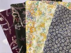 リバティー　チェック＆ストライプ　生地　セット