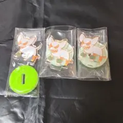 ヒロアカ 芝ふさふさミニアクリルスタンド 爆豪 3点セット