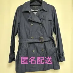 ネイビー トレンチコート　ユニクロ　L