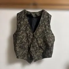 ペイズリー柄ノースリーブベスト