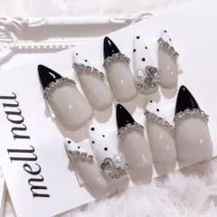 3910 ネイルチップ 量産型 ワンホン フレンチガーリー 韓国 地雷 オーダー