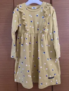 BREEZE ワンピース 110 黄色　フリル付き