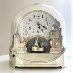 ヨットが回るからくり時計　CITIZEN 置時計 アーチ型 デザイン