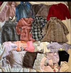 明日終了！24点まとめ売り　女の子90 ギャル　ワンピース　保育園着替え