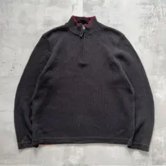 Eddie Bauer エディー・バウアー ハーフジップセーター リブニット M