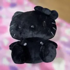 サンリオ わくわくブラックフライデーBIGぬいぐるみ ハローキティ　黒キティ