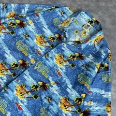 90s Gnchor コットン オープンカラー アロハシャツ ヤシの木 ハワイ