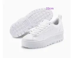 PUMA ホワイト 厚底　ウィメンズ　ウェッジ スニーカー　23cm　プーマのサムネイル