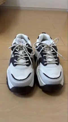 mySA ホワイト ブラウン　厚底スニーカー