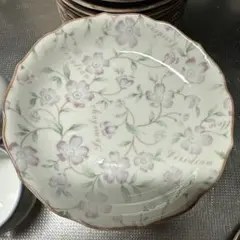 美濃燒 フタダのNEW LIFE シリーズ 花柄の陶磁器皿 5枚