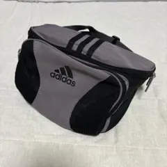 adidas ボディバッグ　ウエストポーチ　グレー/ブラック　ヴィンテージ　古着