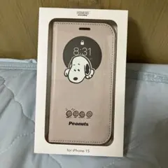 Peanuts iPhone 15 手帳型ケース スヌーピーのサムネイル