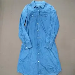 ギャップデニムシャツワンピース 長袖XXS