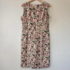美品★タルボット　花柄ノースリーブひざ丈ワンピース　8