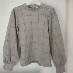 チェック柄長袖