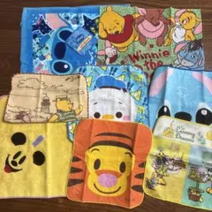 ディズニー　ミニタオル、ハンカチセット ウィニー・ザ・プー ミッキー・マウス