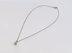 シンプルゴールドチェーン立方体ネックレス