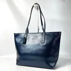 COACH コーチ トートバッグ ハンドバッグ レザー メタリック 상태좋음
